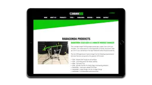 Enduro Tyres Rabaconda page design tablet