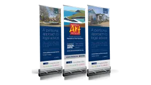 Humphries Kirk graphic design pull up banners